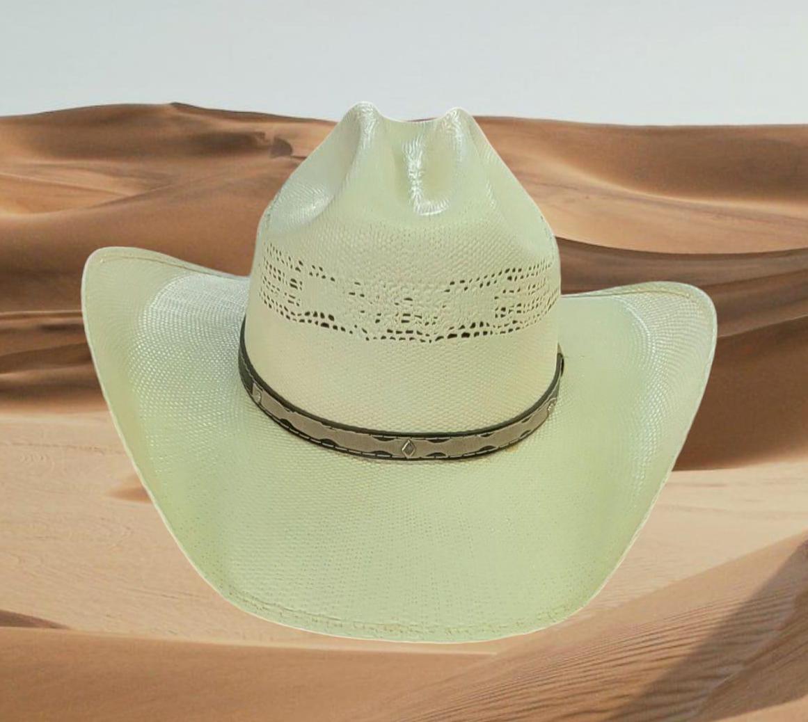 Bangora cowboy hat old Murrieta style white straw cowboy
