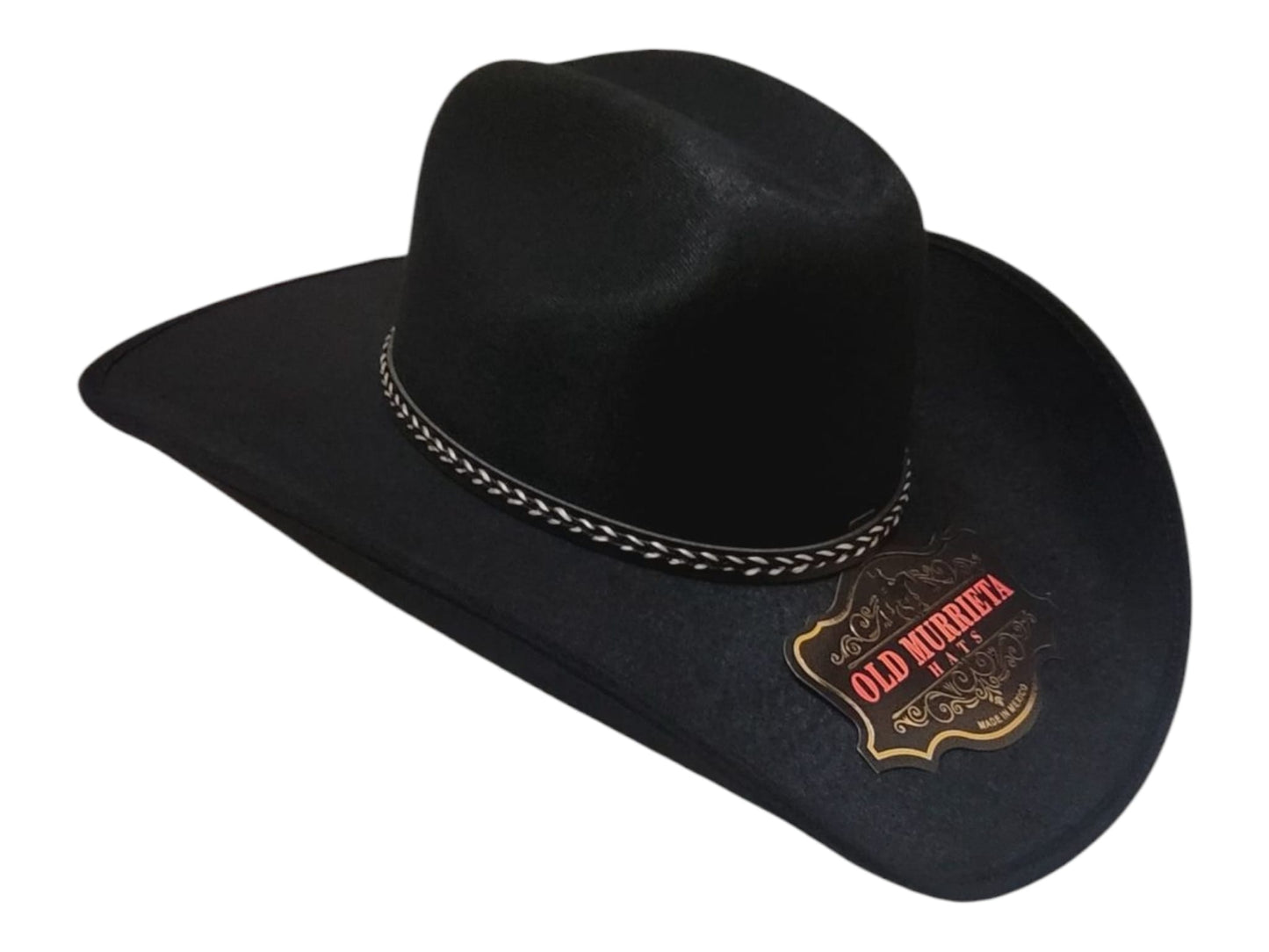 Black Western cowboy hat, vaquero, old Murrieta style luxury sombrero