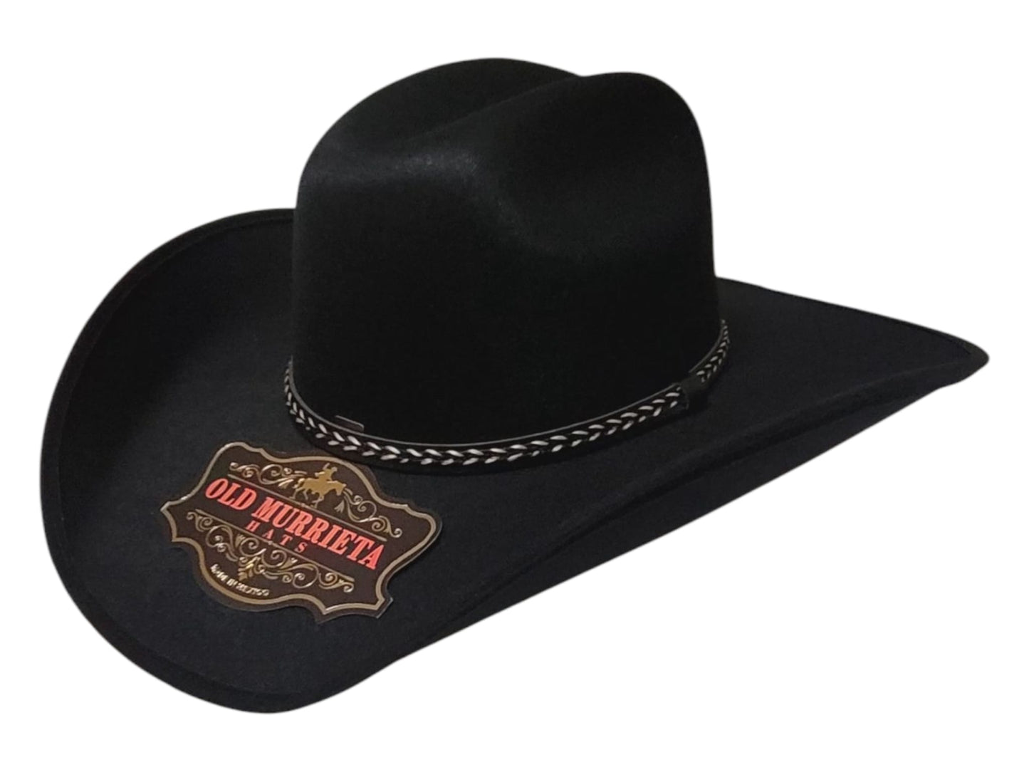 Black Western cowboy hat, vaquero, old Murrieta style luxury sombrero