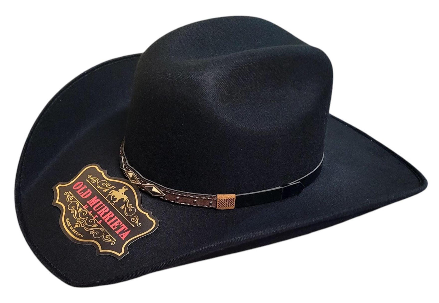 Black Western cowboy hat, cowboy, old Murrieta style luxury hat