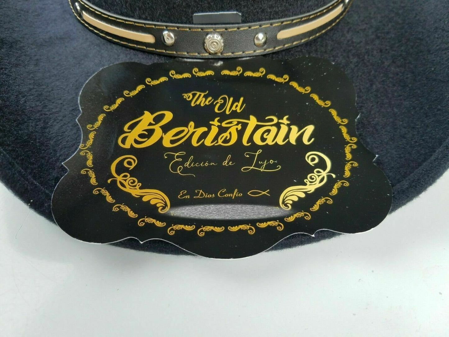 Men's black western cowboy hat, the old Murrieta style, orma California.