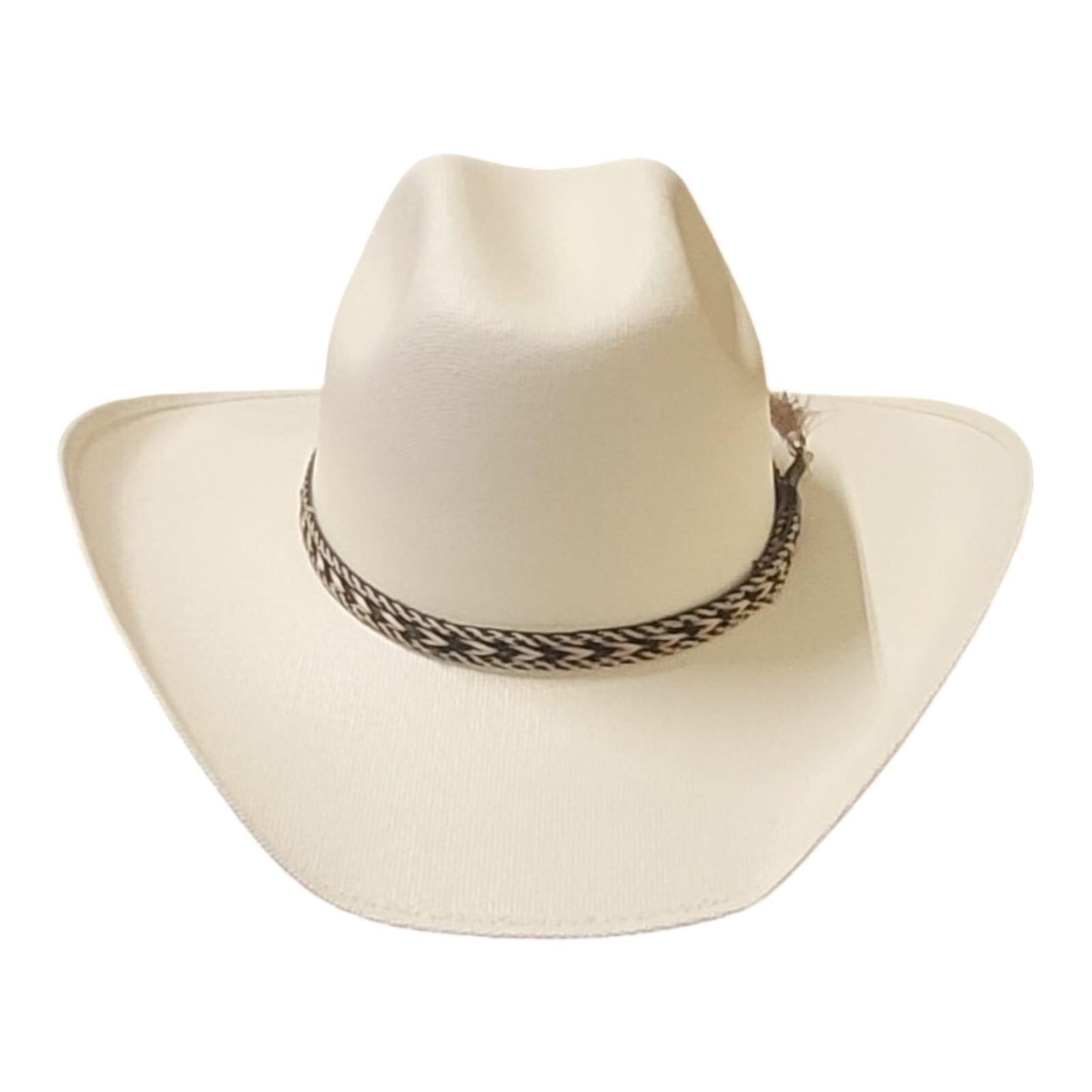 Western White Child Cowboy Hat adjustable size 6 3/8 for Kids w/short brim (from 1-2 years old around)