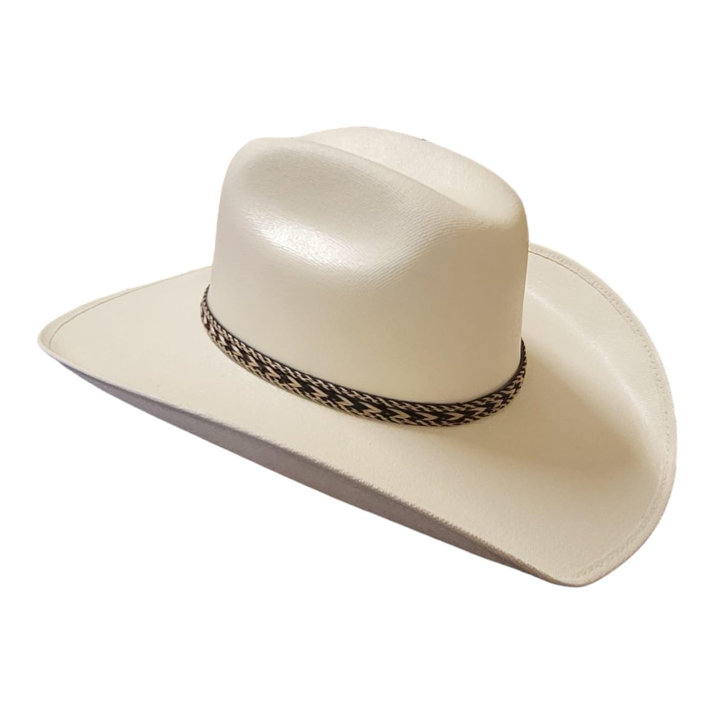 Western White Child Cowboy Hat adjustable size 6 3/8 for Kids w/short brim (from 1-2 years old around)