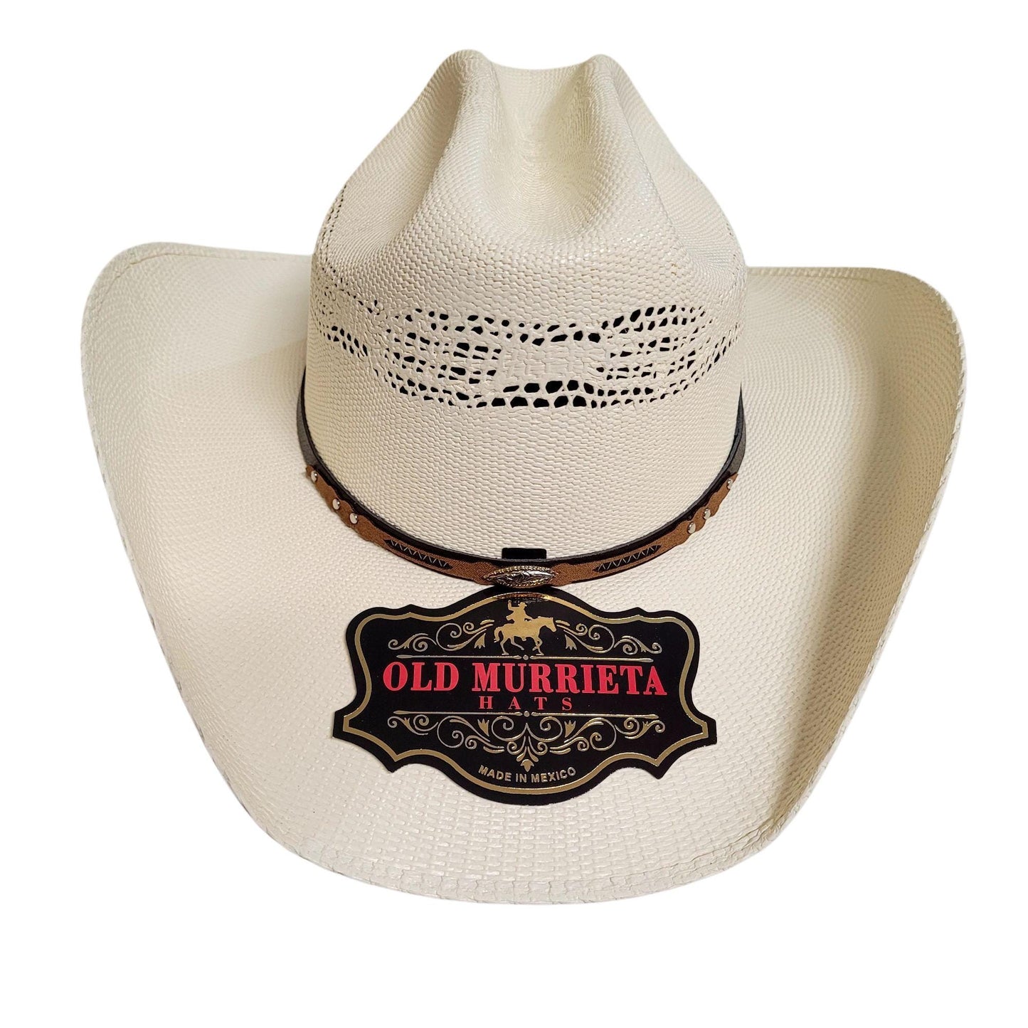 Bangora cowboy hat old Murrieta style white straw vaquero authentic 100X