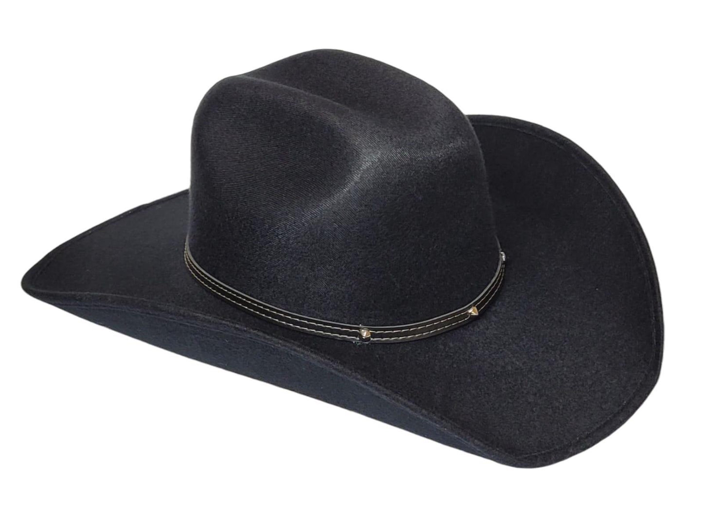 Western cowboy hat the old Murrieta style vaquero w/metal Mexican flag logo