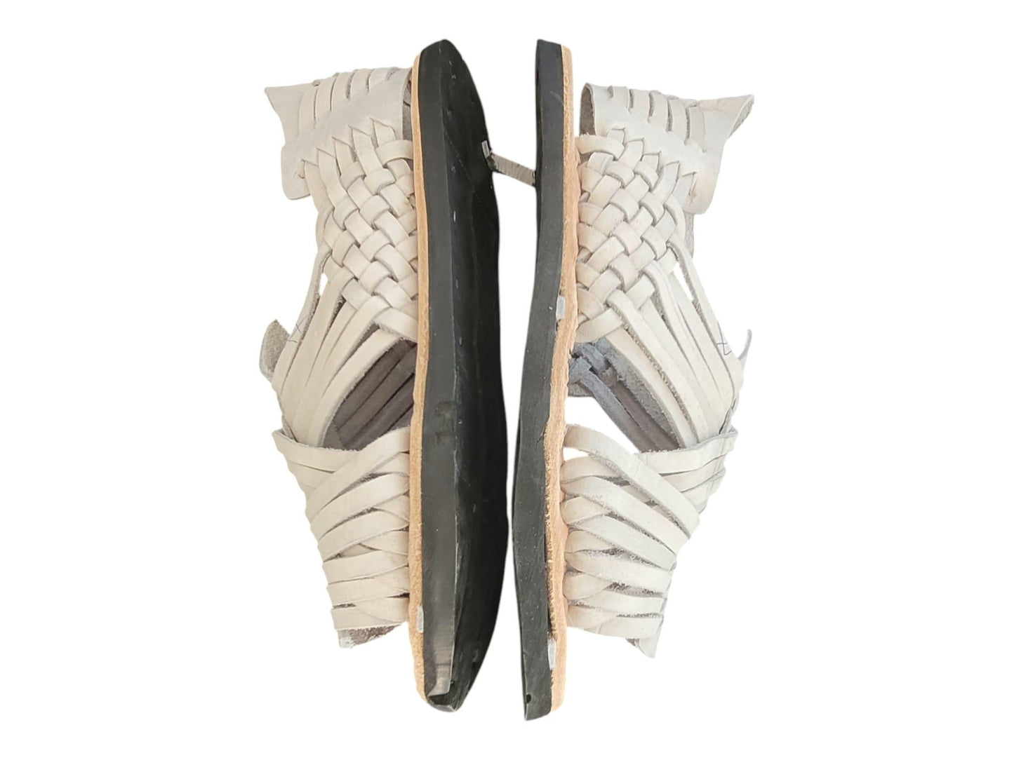 Mexican Huaraches sandals one hundred 100 nails White Leather Tire Sole natural color