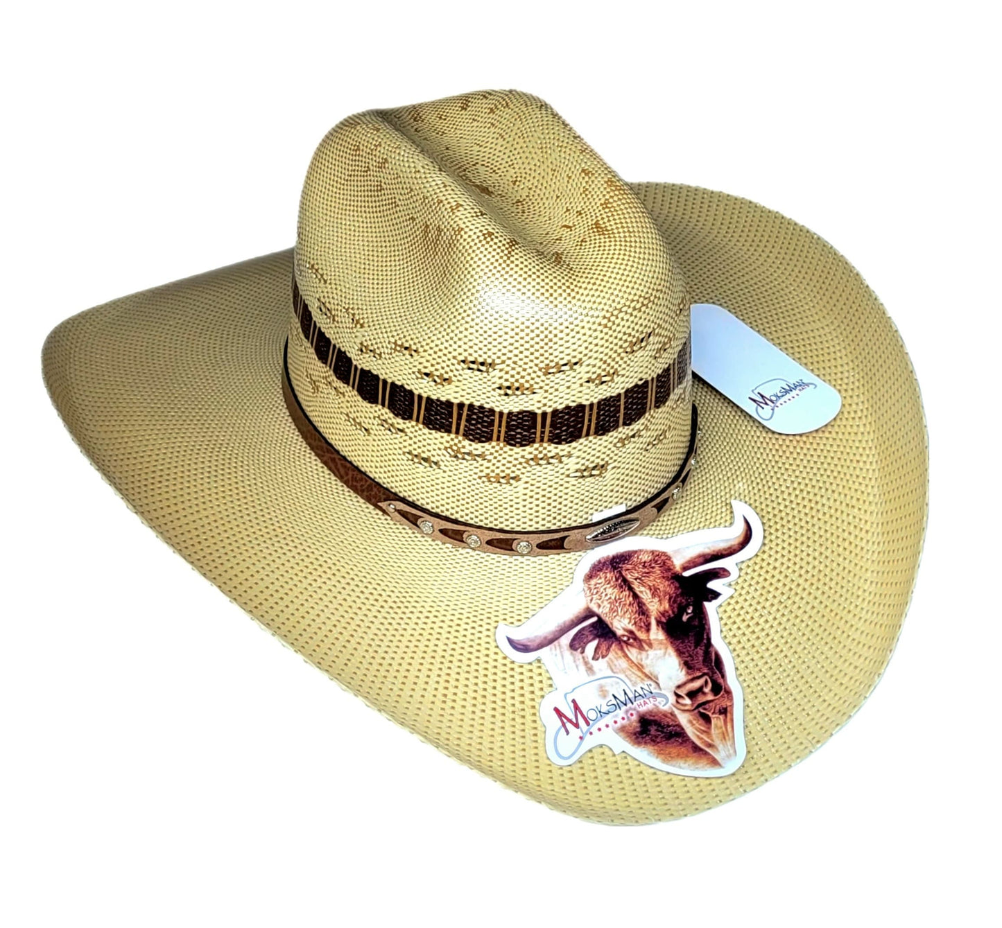 Highest quality brown straw cowboy hat vaquero rodeo made in Mexico