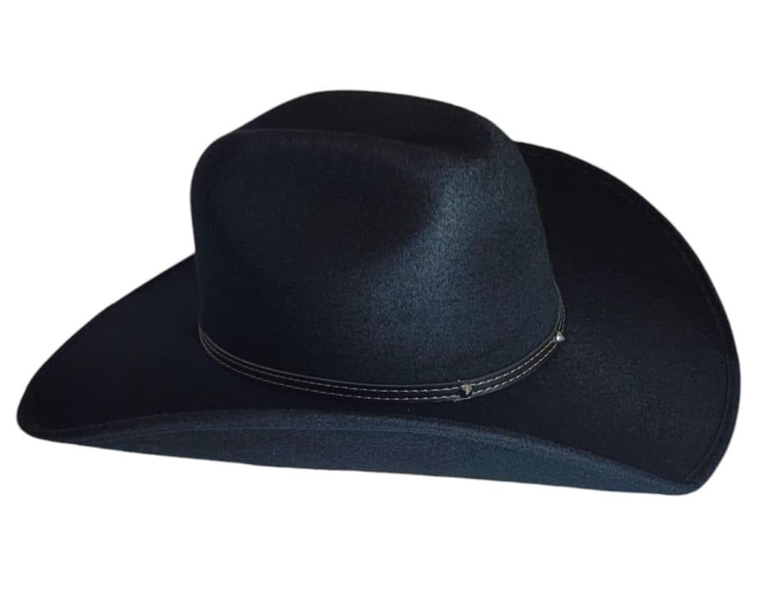 Western cowboy hat the old Murrieta style vaquero w/metal Mexican flag logo