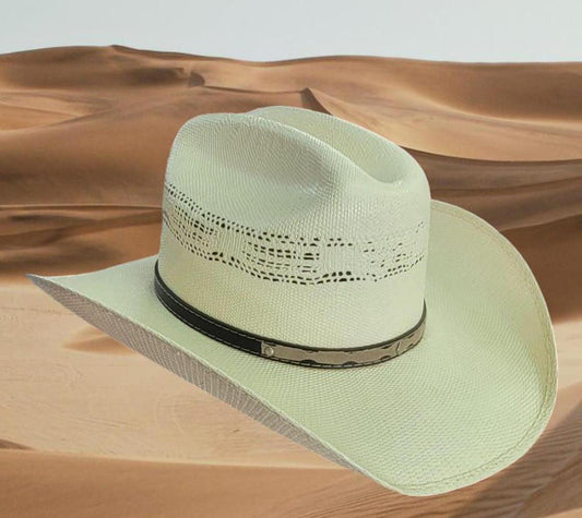 Bangora cowboy hat old Murrieta style white straw cowboy