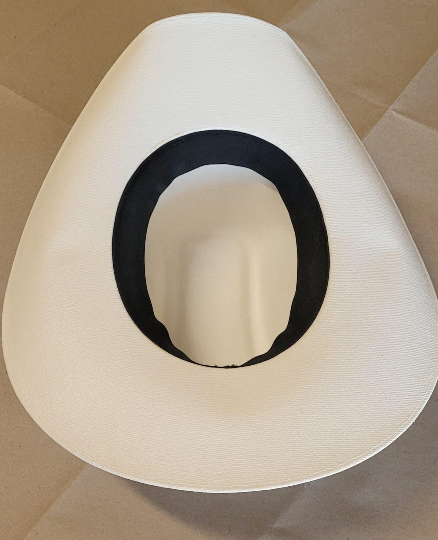Western brick hat style Cowboy hat old Murrieta white canvas cowboy rodeo 8 seconds Mexican made