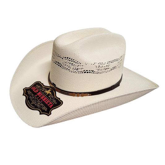 Bangora cowboy hat old Murrieta style white straw vaquero authentic 100X
