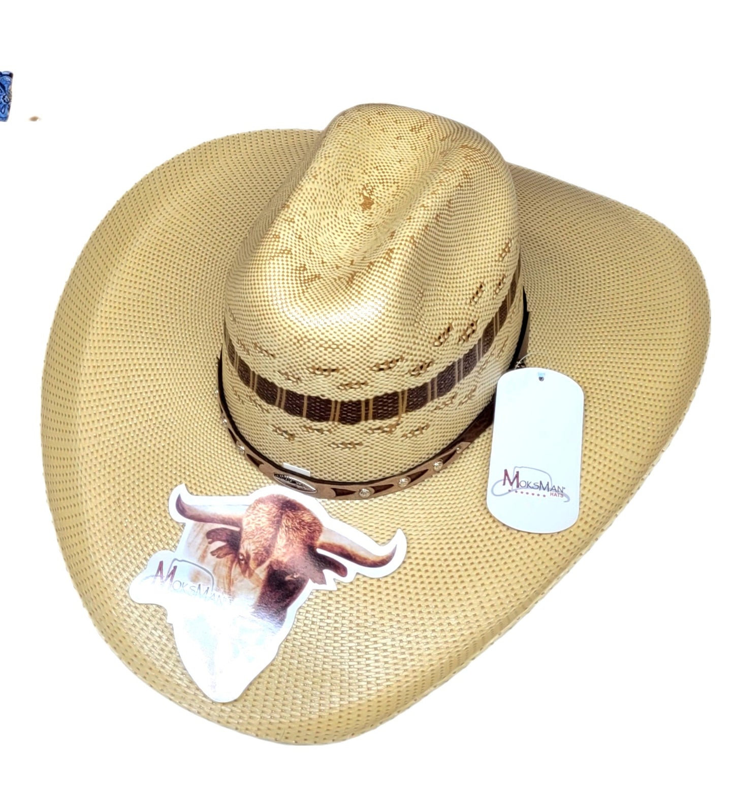 Highest quality brown straw cowboy hat vaquero rodeo made in Mexico